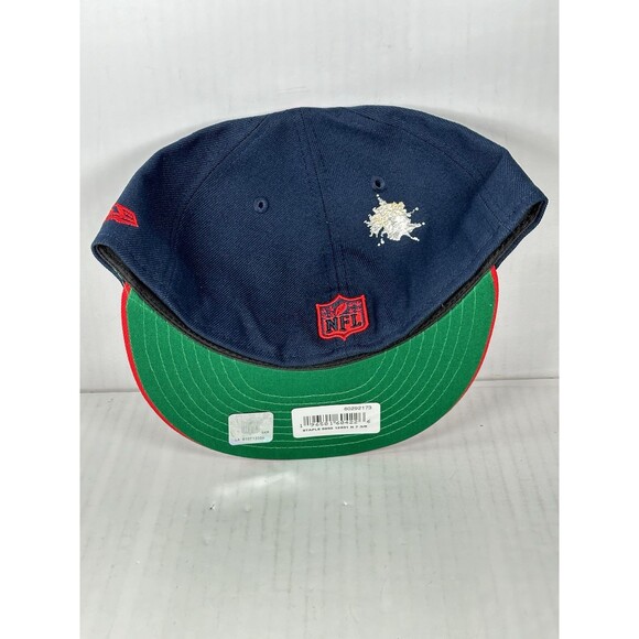 Size 7 3/8 New England Patriots New Era NFL Staple Logo 59FIFTY Fitted Hat Cap - Picture 4 of 4